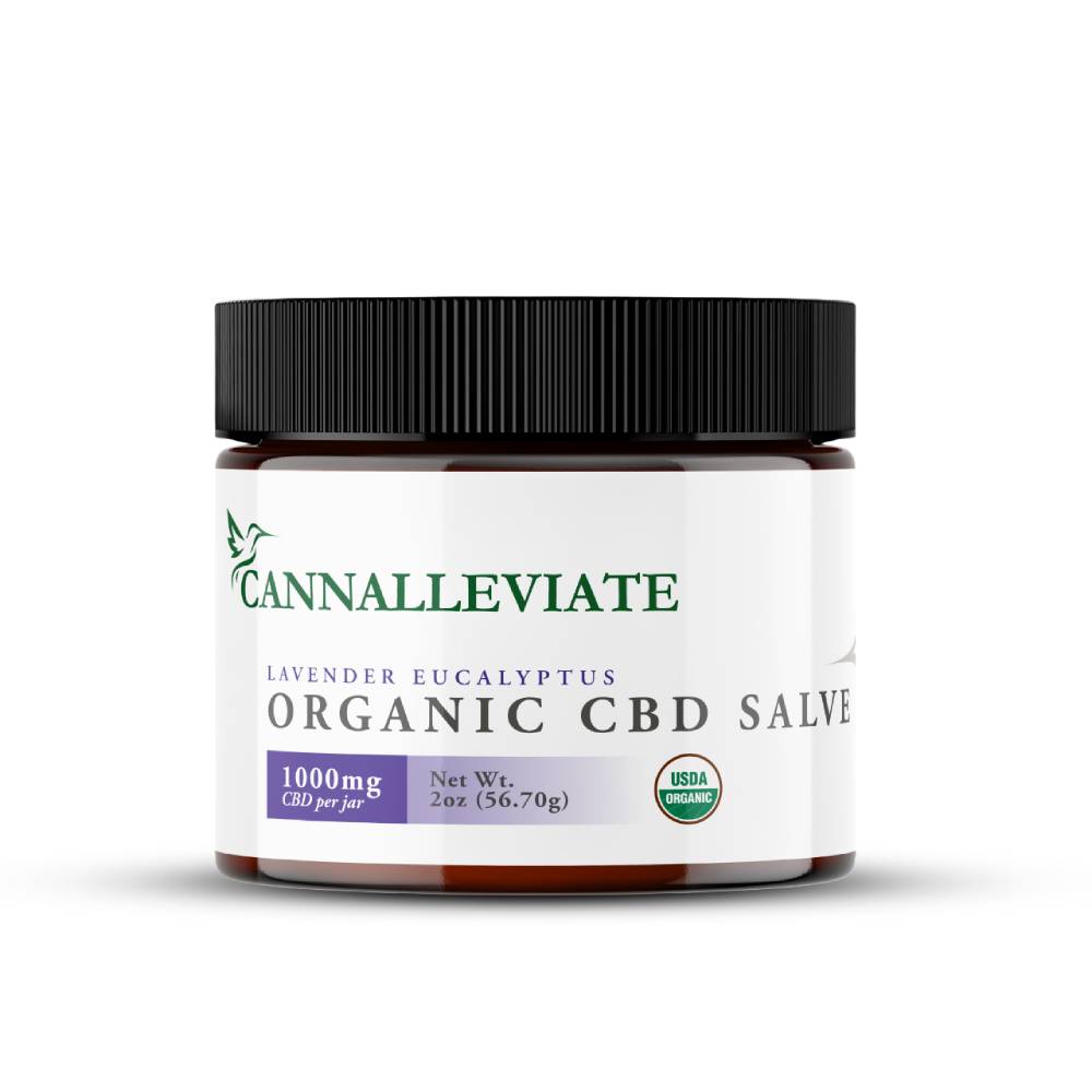 CBD Salve Balm USDA Organic with Lavender and Eucalyptus (2 oz.) (1000mg)