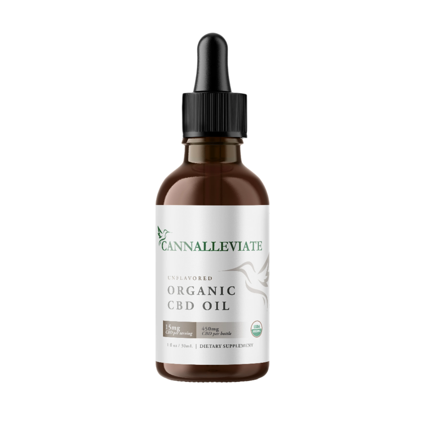 Organic Broad Spectrum (0.0% THC) 450mg Natural Flavor Tincture